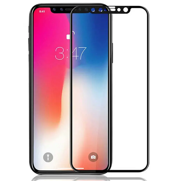 iPhone 12 Pro 5D Tam Kaplama Temperli Cam Ekran Koruyucu - Davin