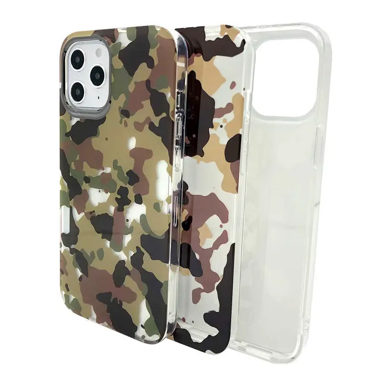 iPhone 12 Pro Max Kamuflaj Desenli Kılıf - Kajsa Camo Kapak