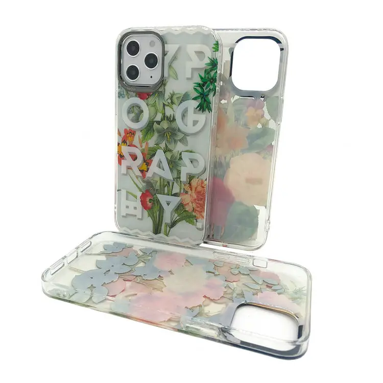 iPhone 12 Pro Max Çiçek Desenli Kılıf - Kajsa Floral Kapak