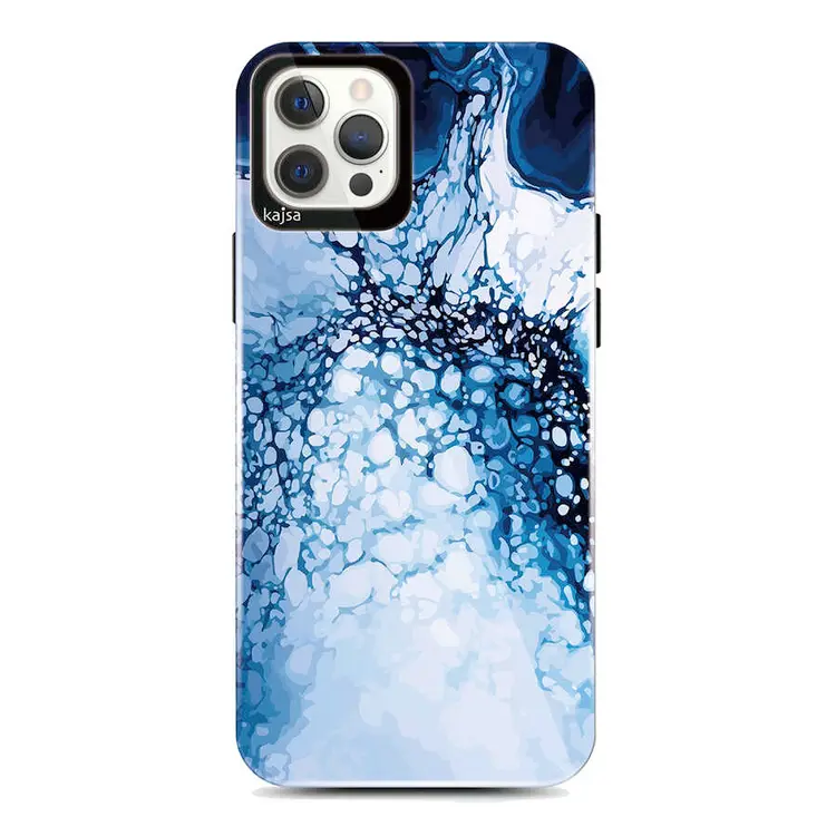 iPhone 12 Pro Max Kılıf, Ebru Tasarımlı İnce Kapak - Kajsa Lava