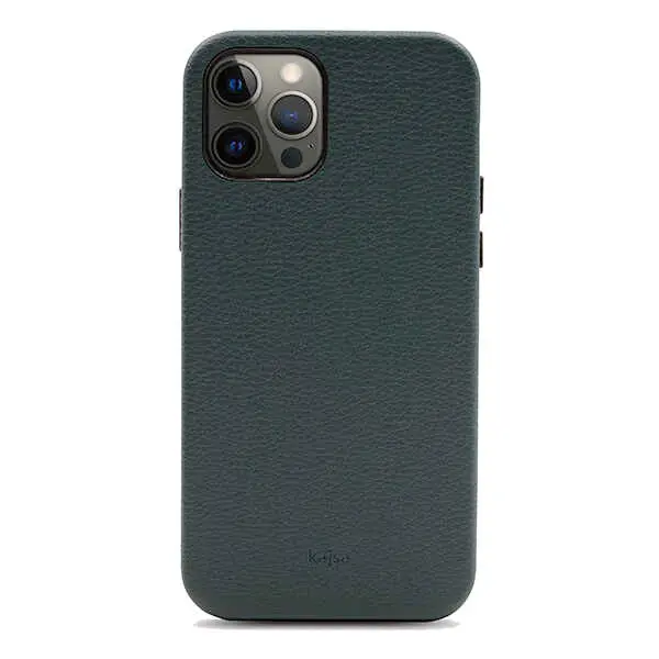 iPhone 12 Pro Max Deri Kılıf, Kablosuz Şarj Uyumlu - Kajsa Litchi