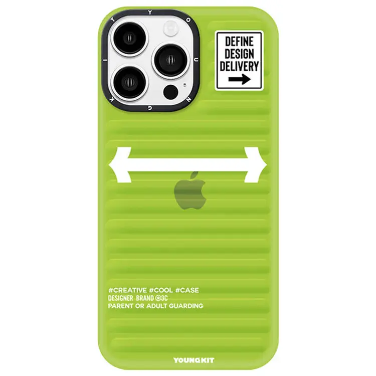 iPhone 12 Pro Max Kılıf, Tırtıklı Yüzeyli - YoungKit Luggage FireFly