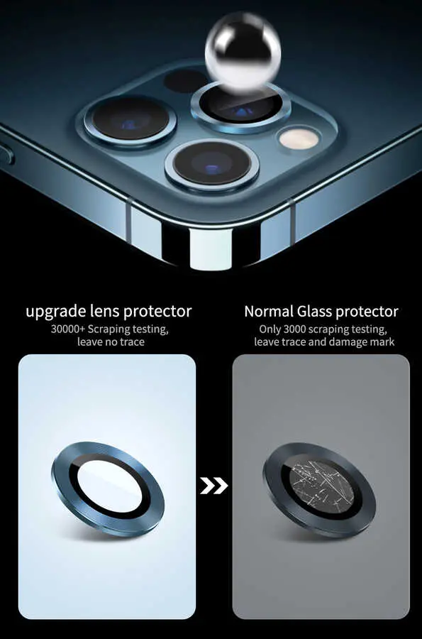 iPhone 12 Pro Kamera Lens Koruyucu - Wiwu Lens Guard