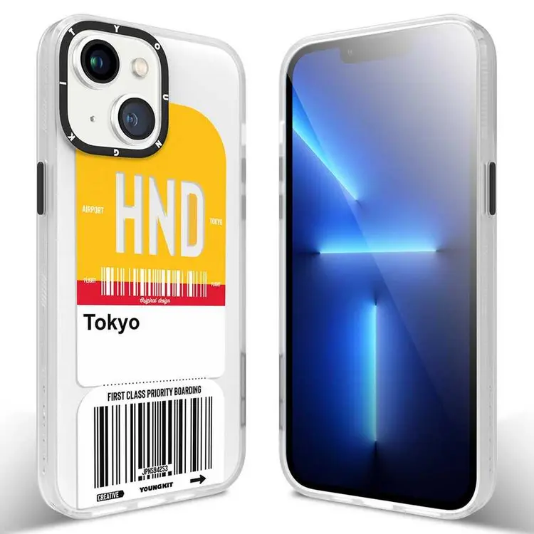 iPhone 13 Kılıf, Desenli ve Darbe Emici Kapak - YoungKit Any Time Trip
