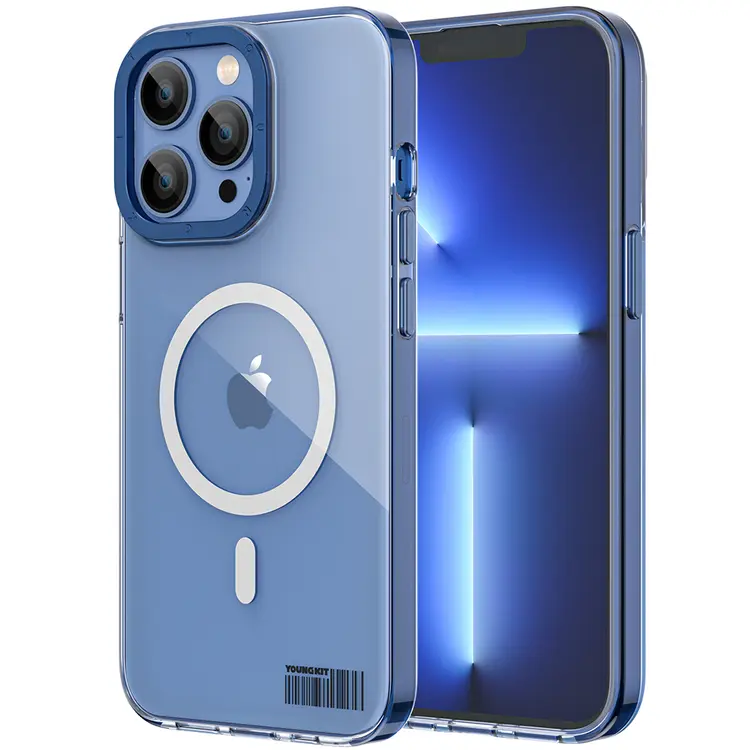 iPhone 13 Pro MagSafe Uyumlu Şeffaf Kılıf - Youngkit Coloured Glaze