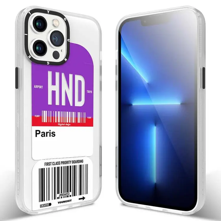 iPhone 13 Pro Kılıf, Desenli ve Darbe Emici Kapak - YoungKit Any Time Trip