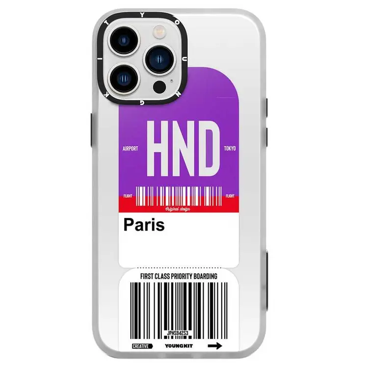 iPhone 13 Pro Kılıf, Desenli ve Darbe Emici Kapak - YoungKit Any Time Trip