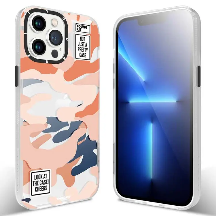 iPhone 13 Pro Kamuflaj Desenli Kılıf - YoungKit Kamuflaj Serisi