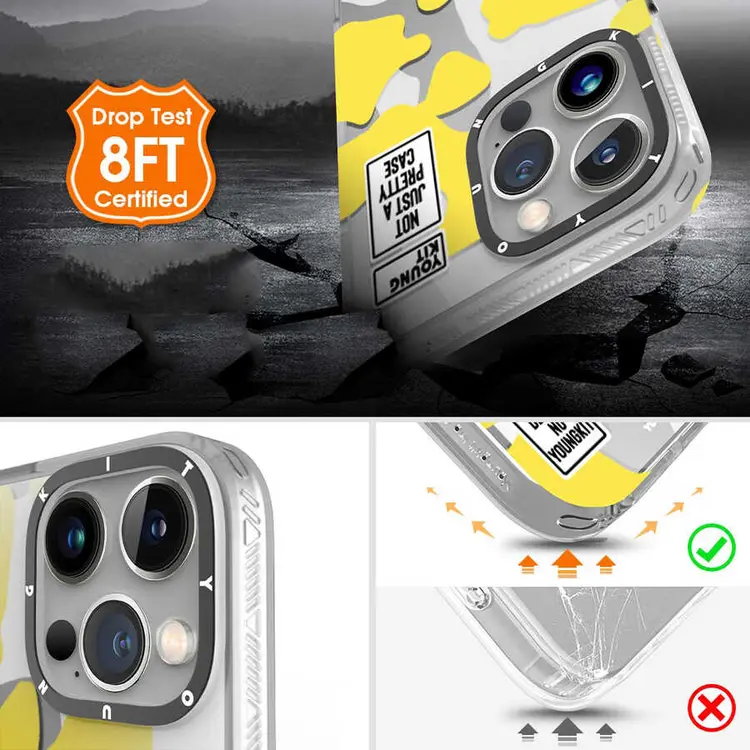 iPhone 13 Pro Kamuflaj Desenli Kılıf - YoungKit Kamuflaj Serisi