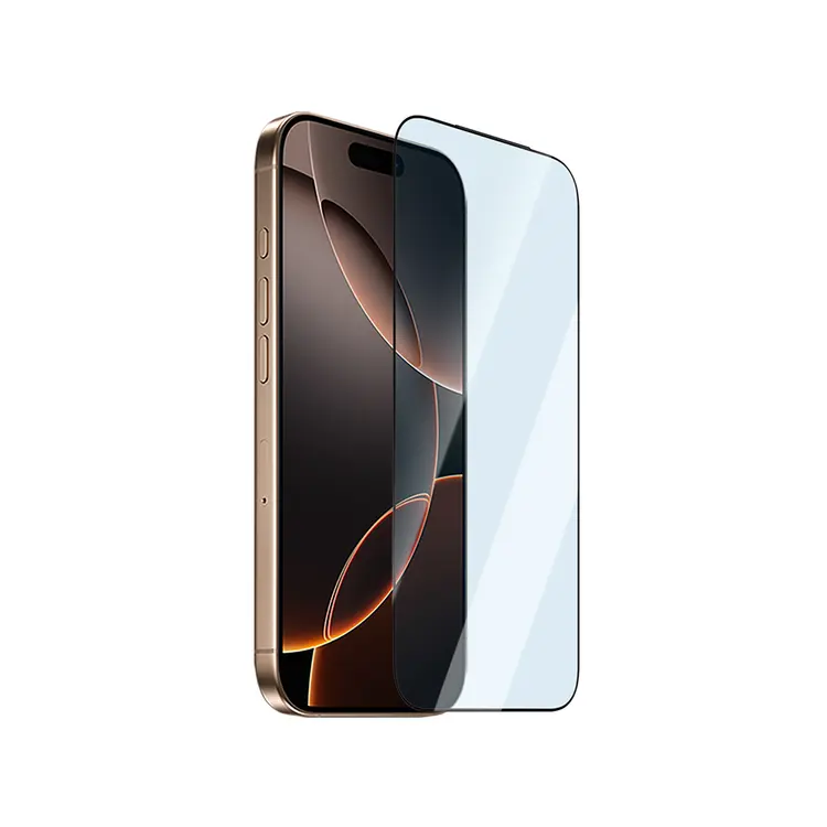 Apple iPhone 13 Pro Max CaseWorld Applicator Serisi 2.5D Eyesafe Mavi Işık Teknolojili 0.33mm Temperli Cam Ekran Koruyucu + Uygulama Aparatı