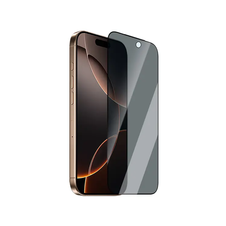Apple iPhone 13 Pro Max CaseWorld Applicator Serisi 2.5D Eyesafe Mavi Işık Teknolojili 0.33mm Privacy Temperli Cam Ekran Koruyucu + Uygulama Aparatı