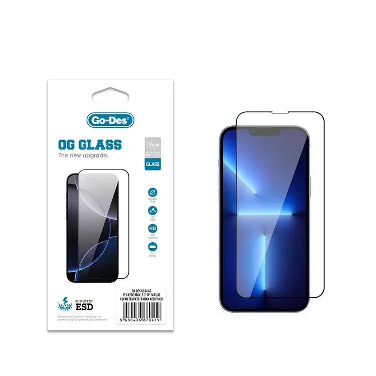 iPhone 13 Pro Max Temperli Cam Ekran Koruyucu - Go Des OG Glass