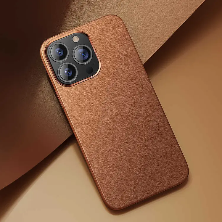 iPhone 13 Pro Max MagSafe Uyumlu Hakiki Deri Kılıf - Benks Magnetic