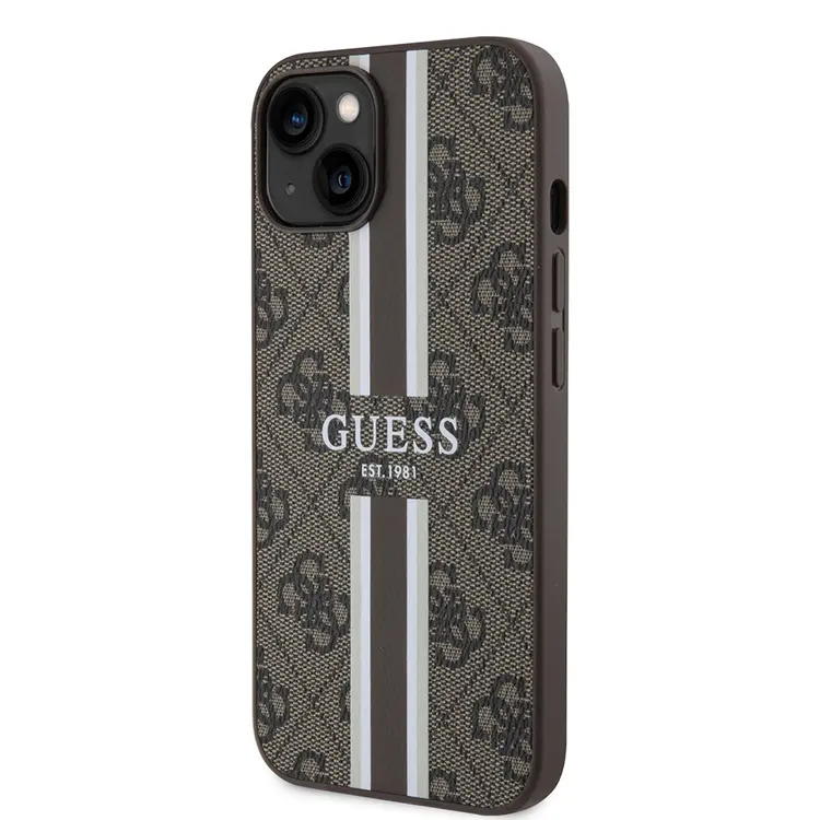 iPhone 14 MagSafe Uyumlu 4G Şerit Tasarımlı Kılıf - Guess