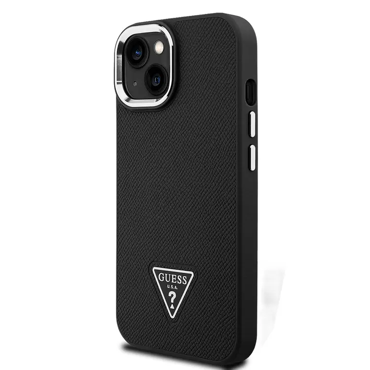 iPhone 14 MagSafe Uyumlu Grained Triangle Kılıf - Guess Lisanslı