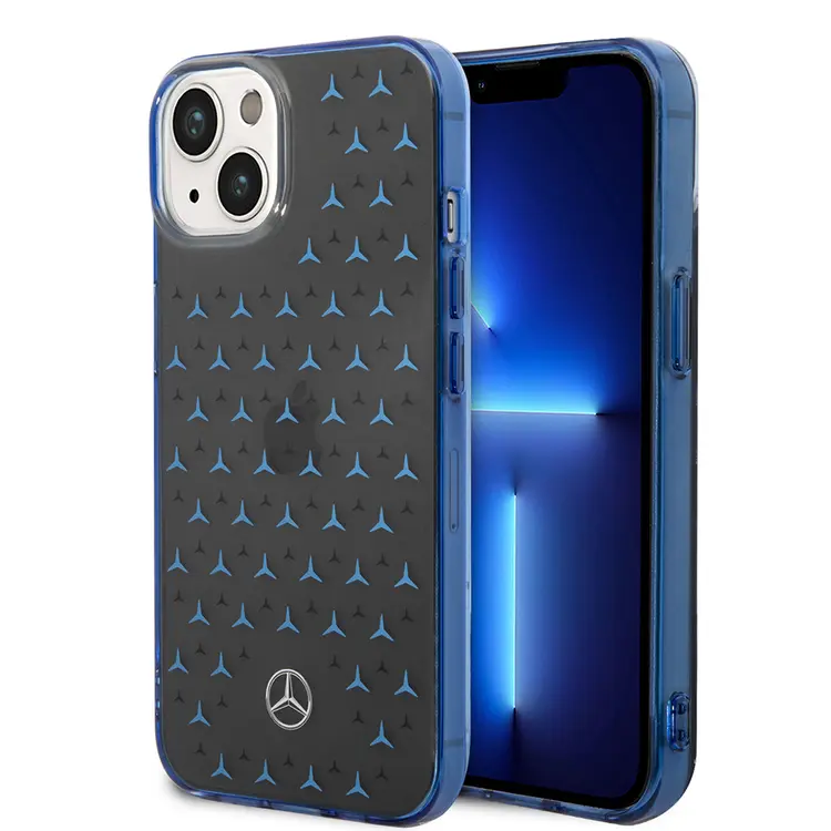 iPhone 14 Çift Katmanlı Yıldız Desenli Kılıf - Mercedes Benz