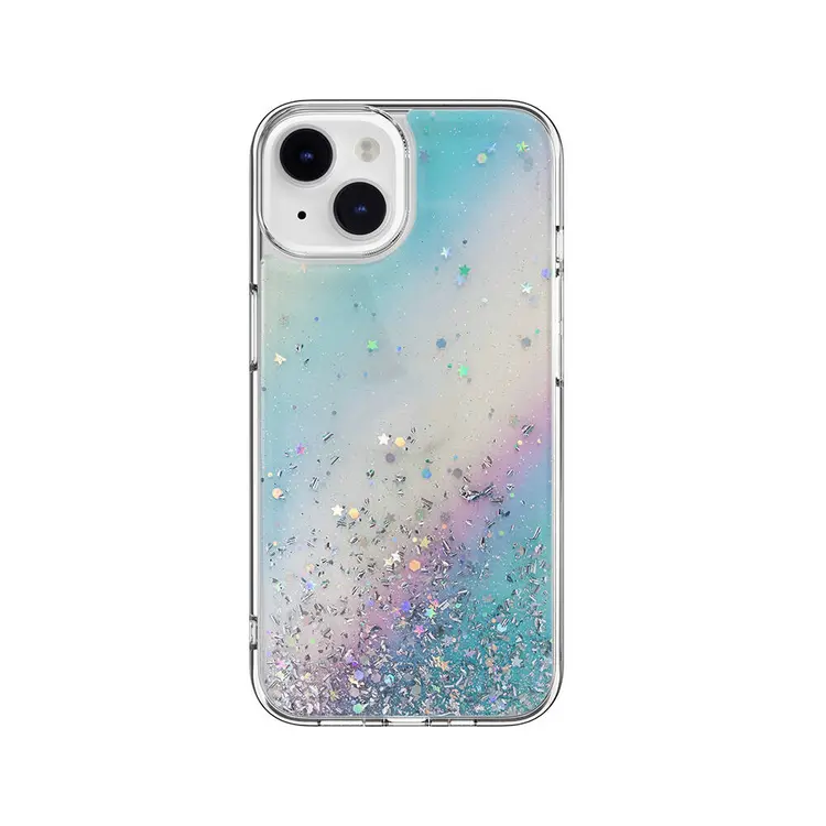 iPhone 14 Şeffaf Simli Kılıf - Switcheasy Starfield