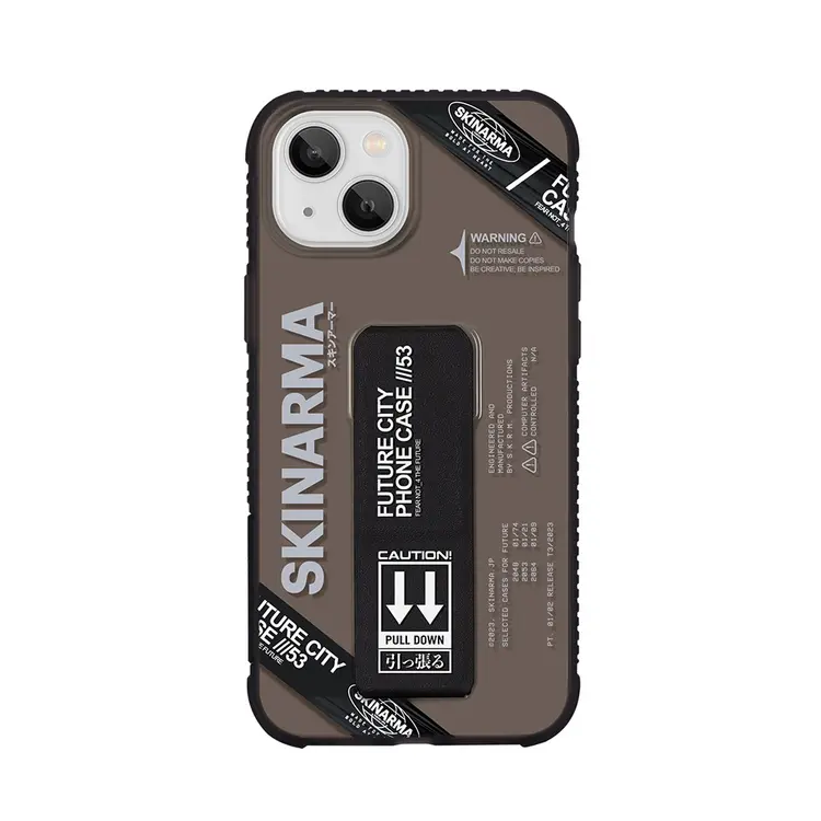 iPhone 14 Şeffaf Desenli Standlı Kılıf - Skinarma Shimma