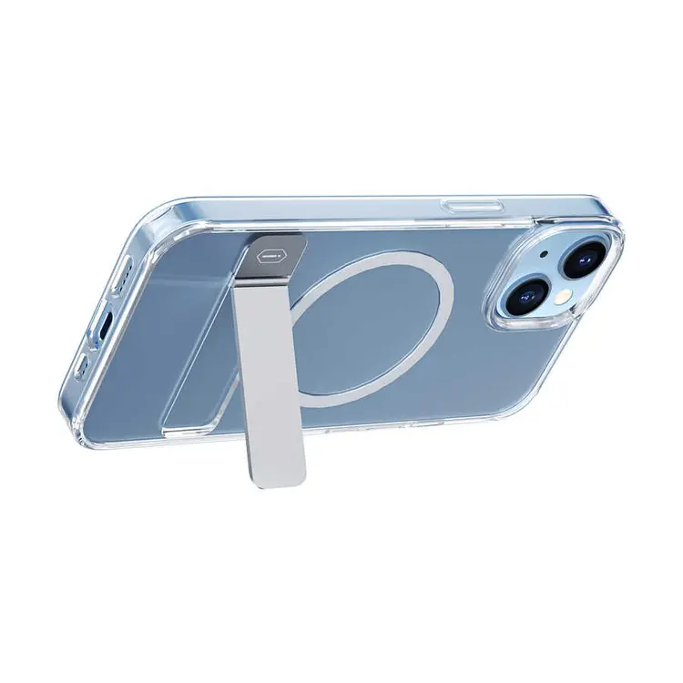 iPhone 14 MagSafe Uyumlu Standlı Şeffaf Kılıf - Wiwu Aurora