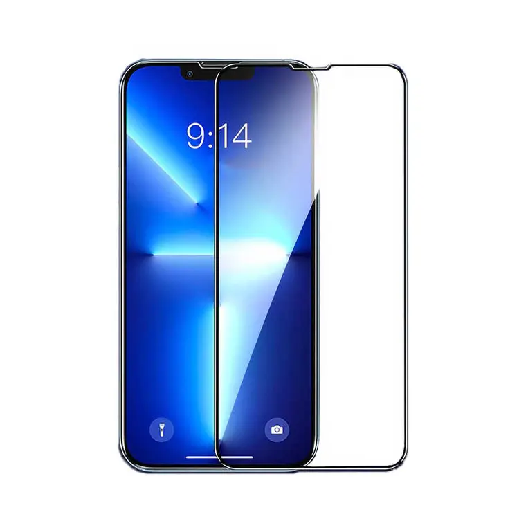iPhone 14 Plus 5D Tam Kaplama Temperli Cam Ekran Koruyucu - Davin
