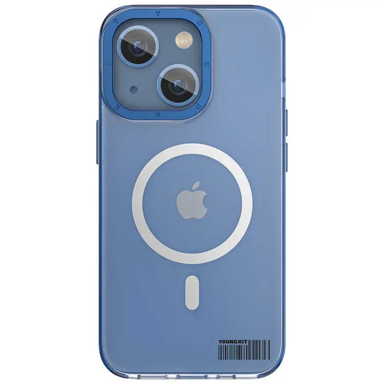 iPhone 14 Plus MagSafe Uyumlu Şeffaf Kılıf - Youngkit Coloured Glaze