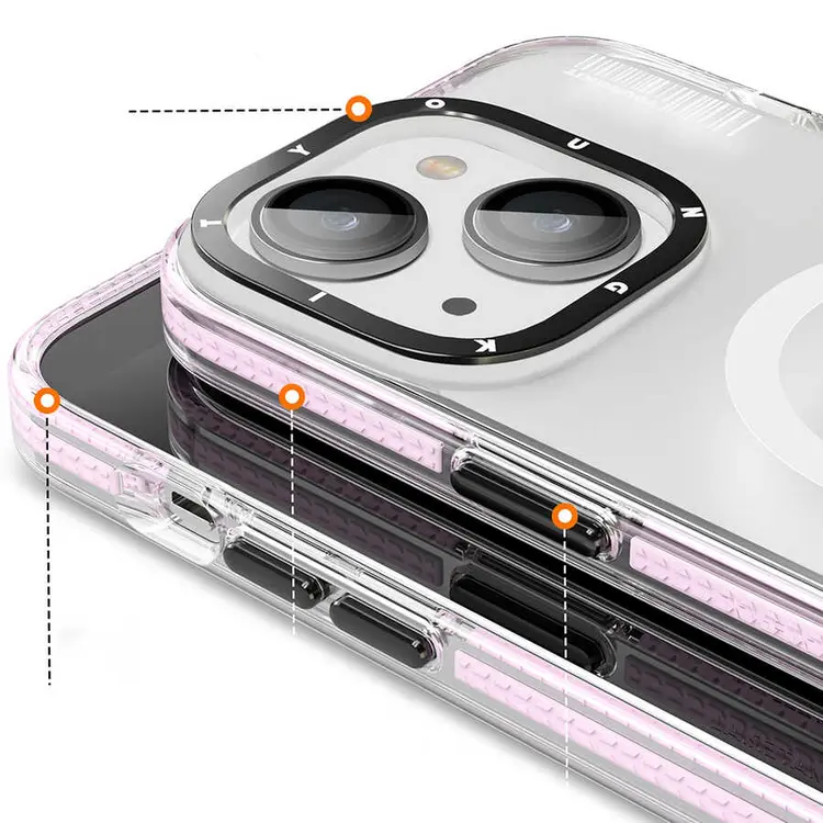 iPhone 14 Plus MagSafe Uyumlu Şeffaf Kılıf - Youngkit Jane Sand