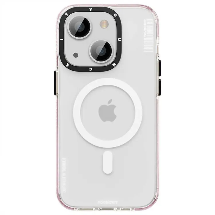 iPhone 14 Plus MagSafe Uyumlu Şeffaf Kılıf - Youngkit Jane Sand
