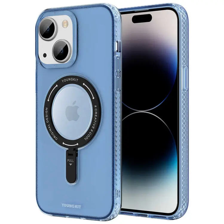 iPhone 14 Plus MagSafe Uyumlu Şeffaf Kılıf - Youngkit Rock Serisi