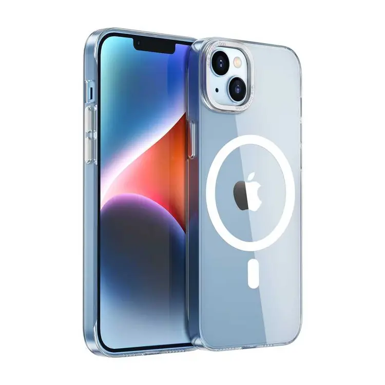 iPhone 14 Plus MagSafe Uyumlu Şeffaf Sert Kılıf - Wiwu Magnetic Crystal