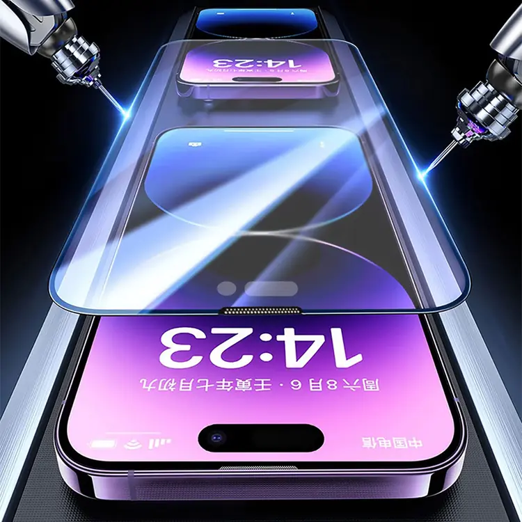 iPhone 14 Plus Mat Temperli Cam Ekran Koruyucu - Wiwu iVista Screen Matte Ultra