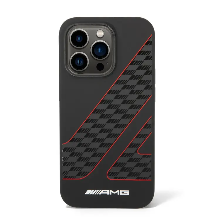 iPhone 14 Pro Liquid Silikon Damalı Bayrak Desenli Kılıf - AMG