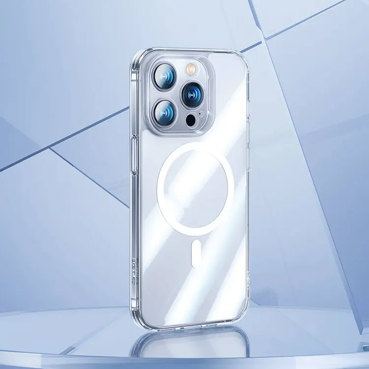 iPhone 14 Pro MagSafe Uyumlu Kamera Korumalı Şeffaf Kılıf - Benks Corning Glass