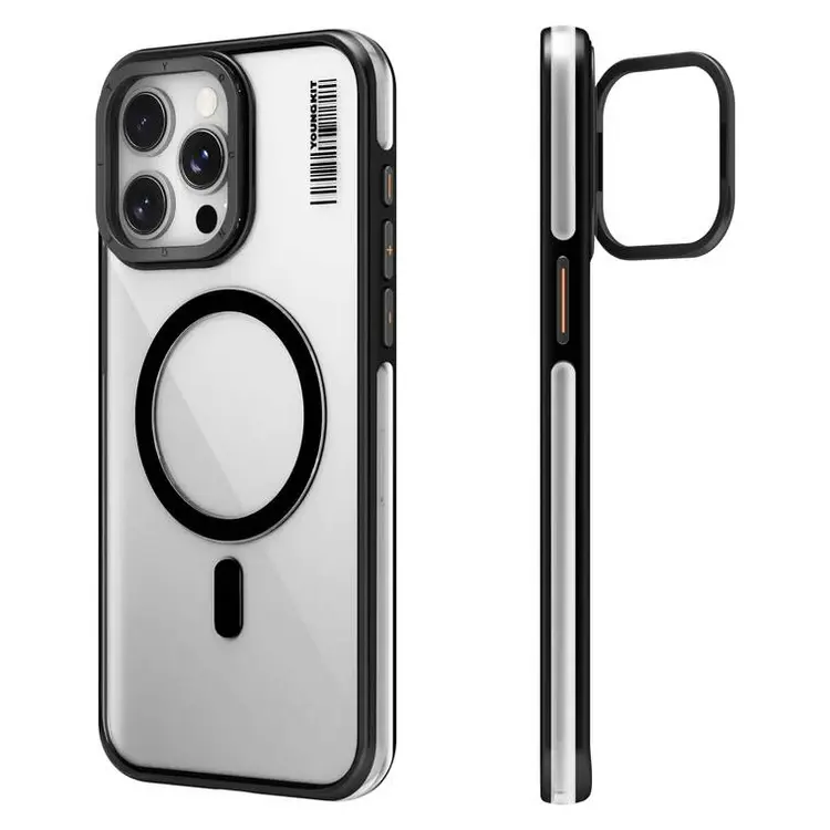 Apple iPhone 14 Pro Kılıf M-safe Şarj Özellikli Sararma Önleyici Youngkit Crystal Grid Kapak