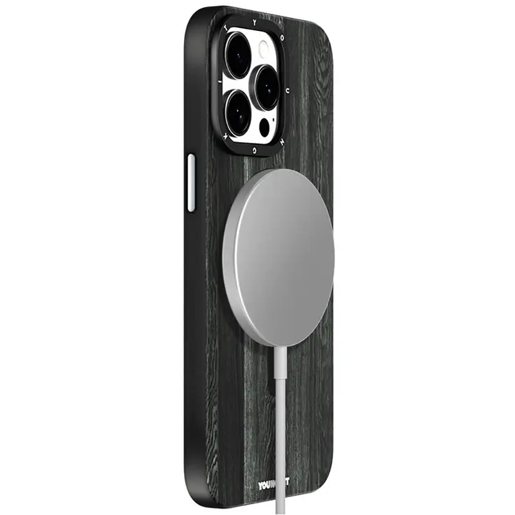 iPhone 14 Pro MagSafe Uyumlu Sararmaya Dayanıklı Kılıf - Youngkit Wood Forest