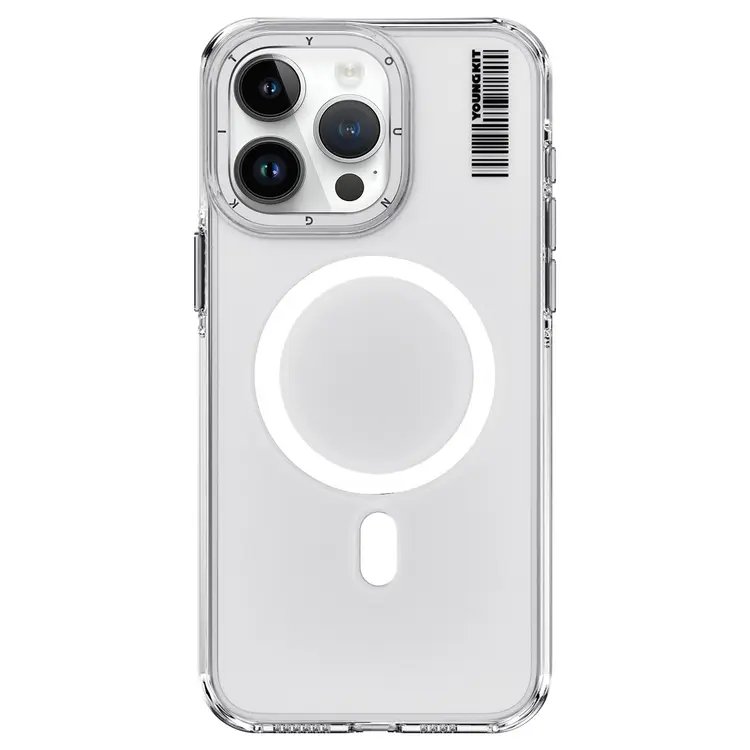 iPhone 14 Pro MagSafe Uyumlu Şeffaf Kılıf - Youngkit Crystal Shield