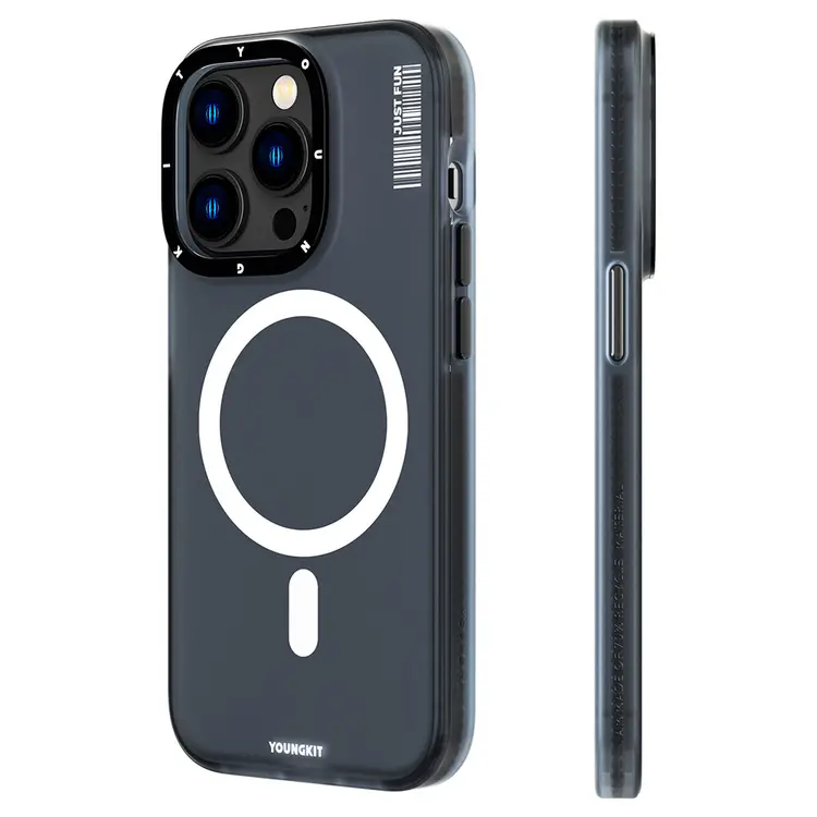 iPhone 14 Pro MagSafe Uyumlu Şeffaf Kılıf - Youngkit Colored Sand