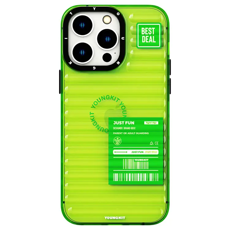 iPhone 14 Pro Şeffaf Renkli Kılıf - YoungKit Fluorite Serisi