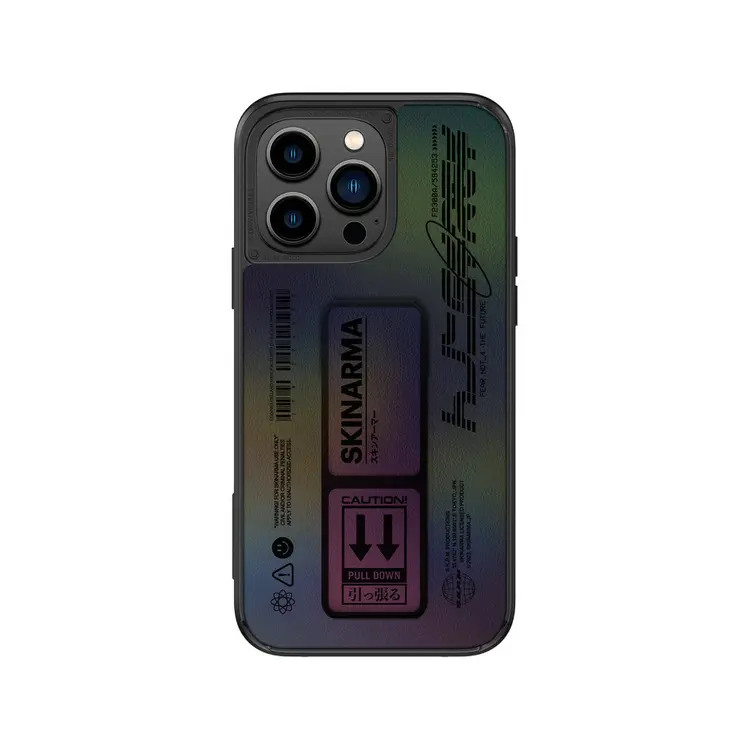 iPhone 14 Pro Standlı Deri Görünümlü Kılıf - Skinarma Kira Kobai