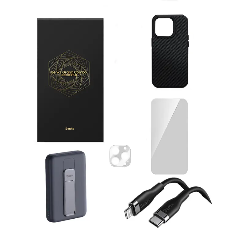 iPhone 14 Pro Max 5'i 1 Arada Aksesuar Seti - Benks Grand Combo New