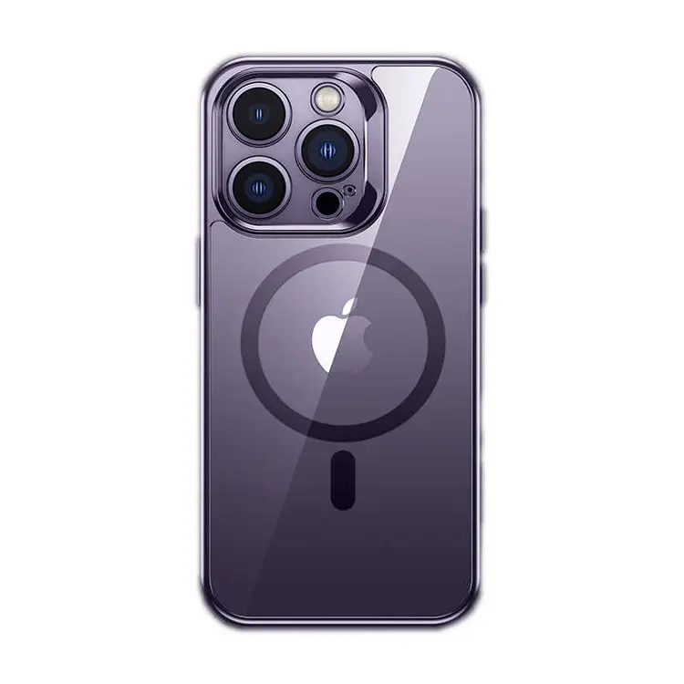 iPhone 14 Pro Max MagSafe Uyumlu Cam Yüzeyli Kılıf - Benks Electroplated