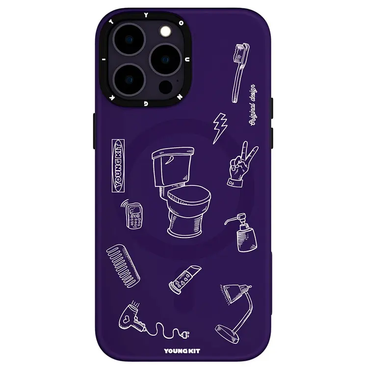 iPhone 14 Pro Max MagSafe Uyumlu Desenli Kılıf - Youngkit Plaything