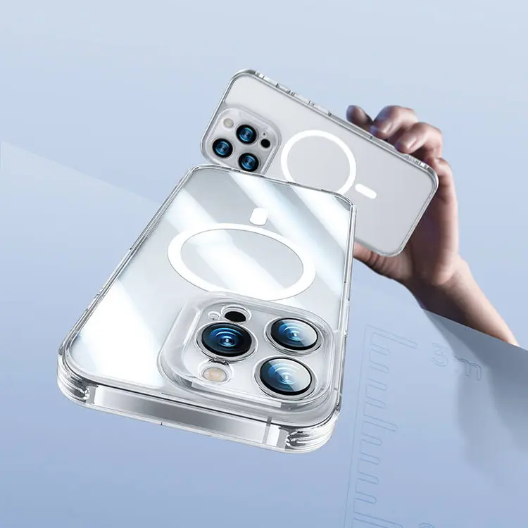 iPhone 14 Pro Max MagSafe Uyumlu Kamera Korumalı Şeffaf Kılıf - Benks Corning Glass