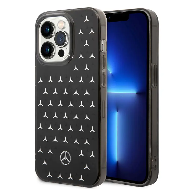 iPhone 14 Pro Max Çift Katmanlı Yıldız Desenli Kılıf - Mercedes Benz