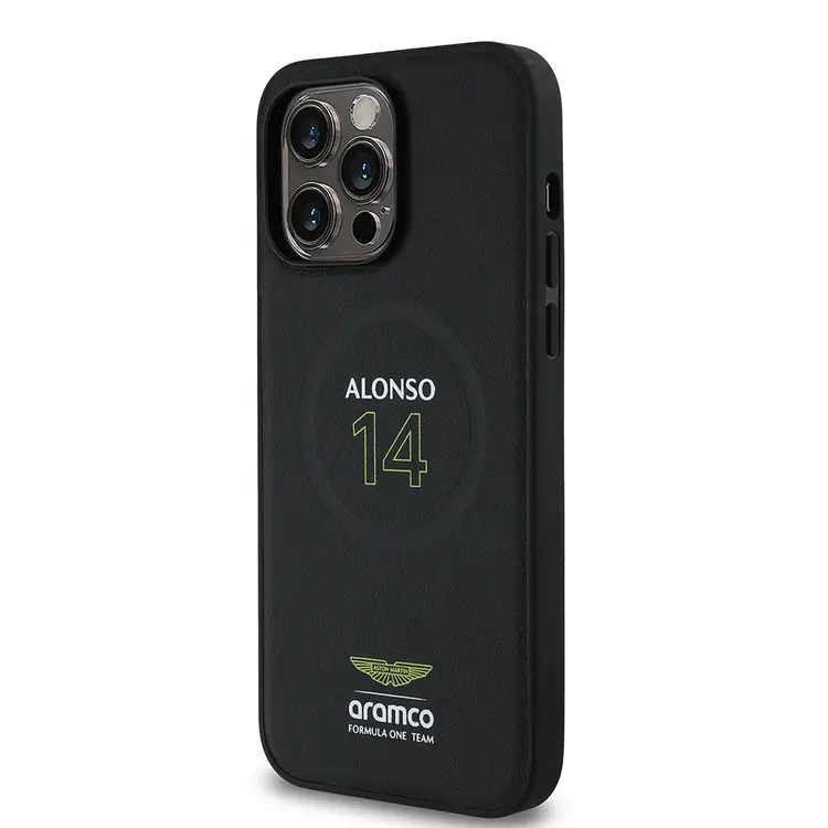 iPhone 14 Pro Max MagSafe Uyumlu PU Deri Kılıf - Aston Martin Alonso 14