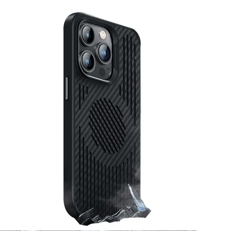 iPhone 14 Pro Max MagSafe Uyumlu Kevlar Karbon Kılıf - Benks Magnetic Cooling