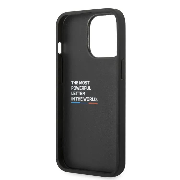 iPhone 14 Pro Max PU Deri ve Karbon Desenli Kılıf - BMW