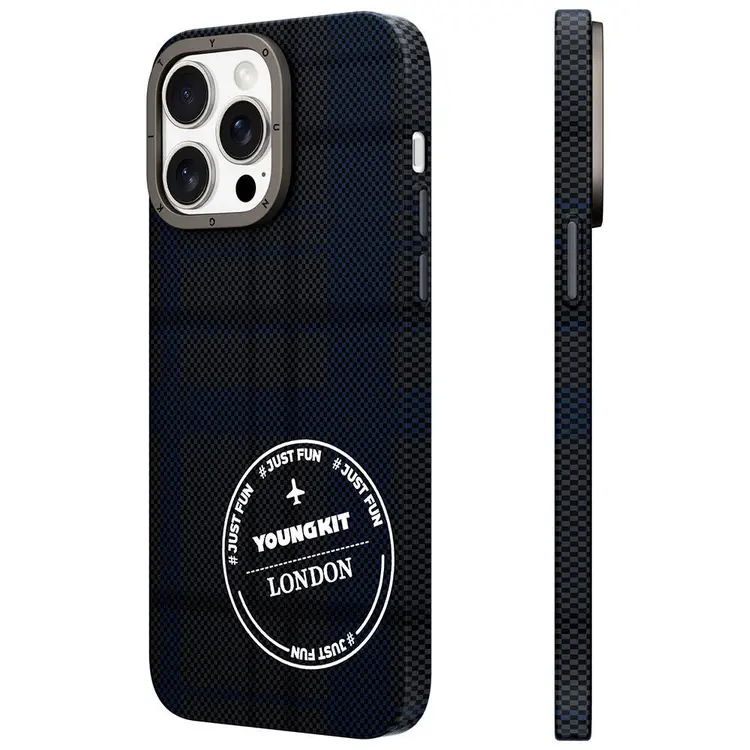 iPhone 14 Pro Max Ekose Desenli Kılıf - Youngkit Gezhi Serisi