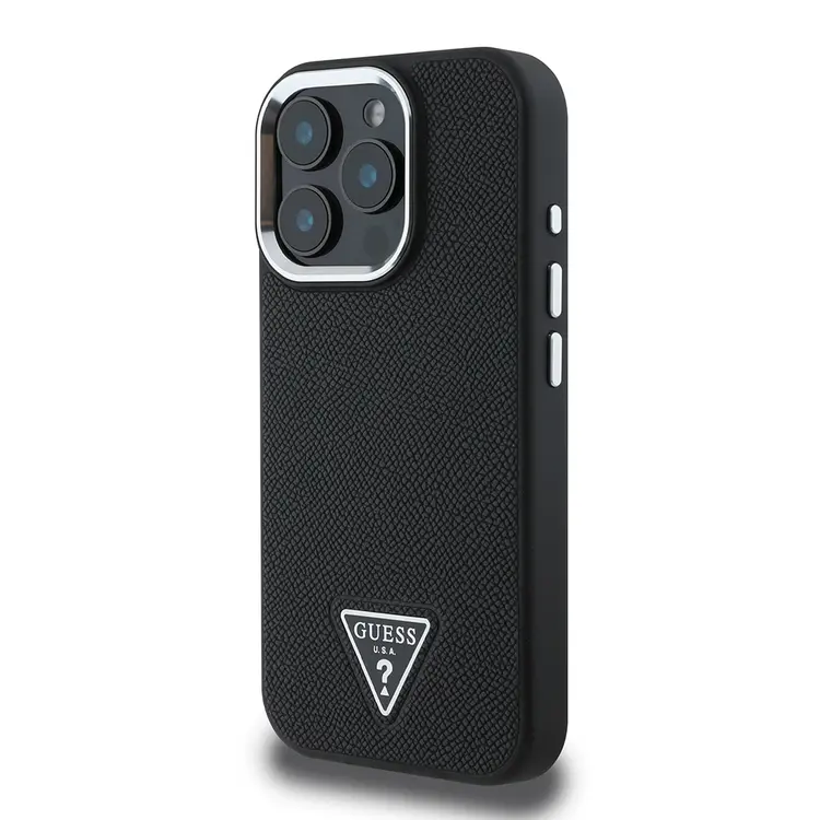 iPhone 14 Pro Max MagSafe Uyumlu Kılıf - Guess Grained Triangle