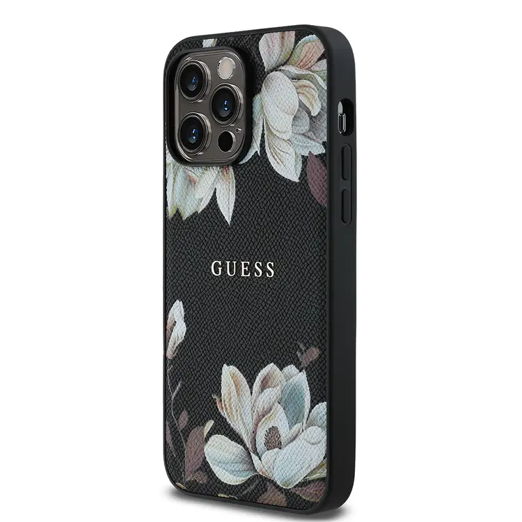 iPhone 14 Pro Max MagSafe Uyumlu Çiçek Tasarımlı Kılıf - Guess