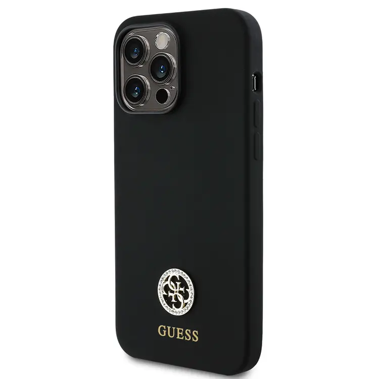 iPhone 14 Pro Max Silikon Kılıf, Taşlı 4G Logolu - Guess